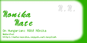 monika mate business card