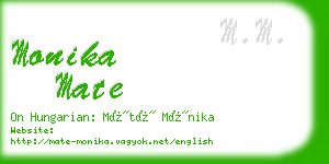 monika mate business card